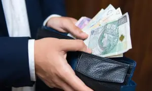 Dłonie wkładają polskie banknoty do portfela. Czy to efekt najlepiej płatnych zawodów?
