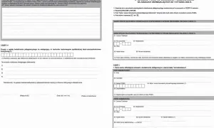 Wniosek o świadczenie pielęgnacyjne. Formularz zawiera dane wnioskodawcy, adres zamieszkania i dane członków rodziny przebywających za granicą.