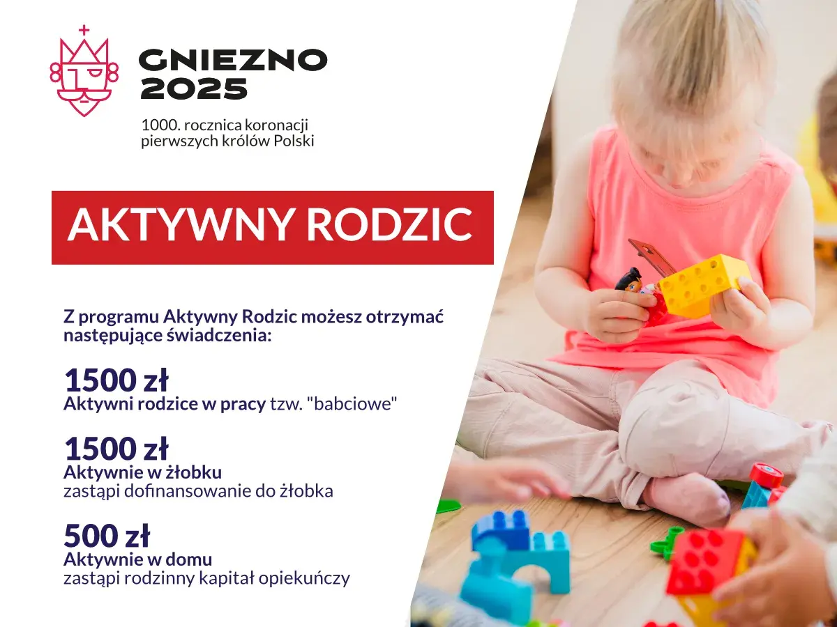 Dzieci bawią się klockami. Program "Aktywny Rodzic" oferuje wsparcie finansowe, w tym dofinansowanie do żłobka, co pozwala być aktywnie w żłobku.