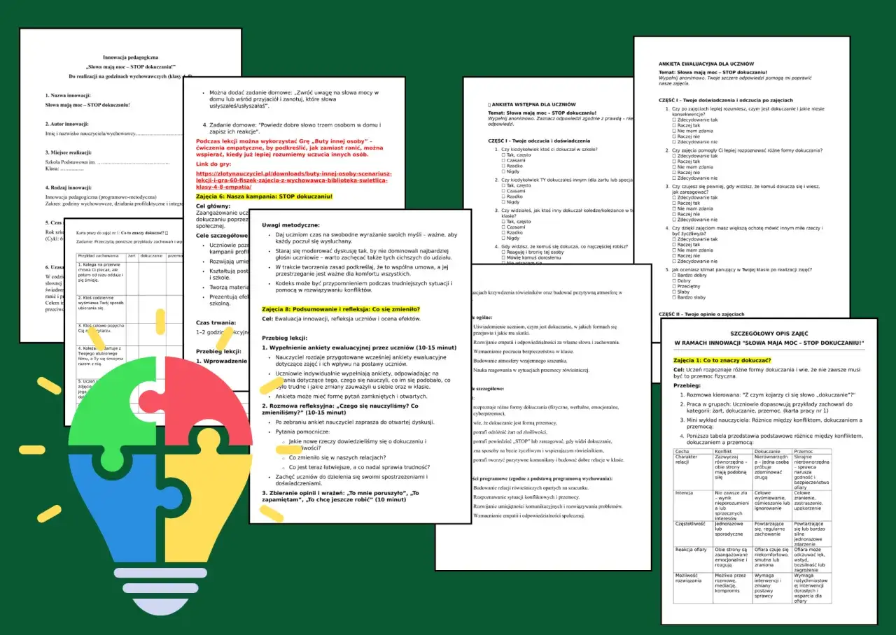 Dokumentacja projektu innowacji pedagogicznych